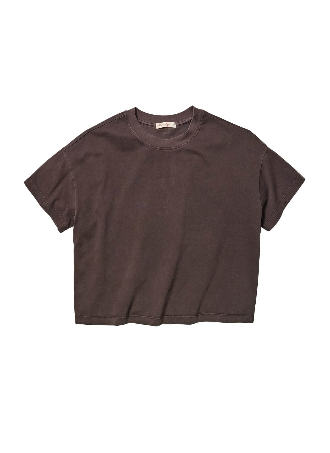 Marine Layer Women's Relaxed Cloud 9 Luxe Sueded T-Shirt - Brown LG