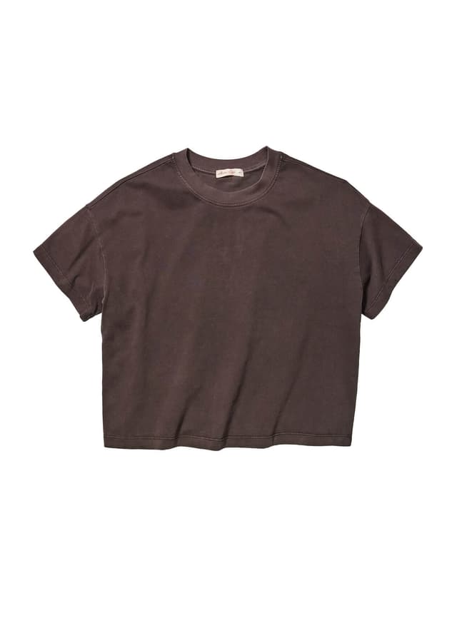 Marine Layer Women's Relaxed Cloud 9 Luxe Sueded T-Shirt - Brown LG