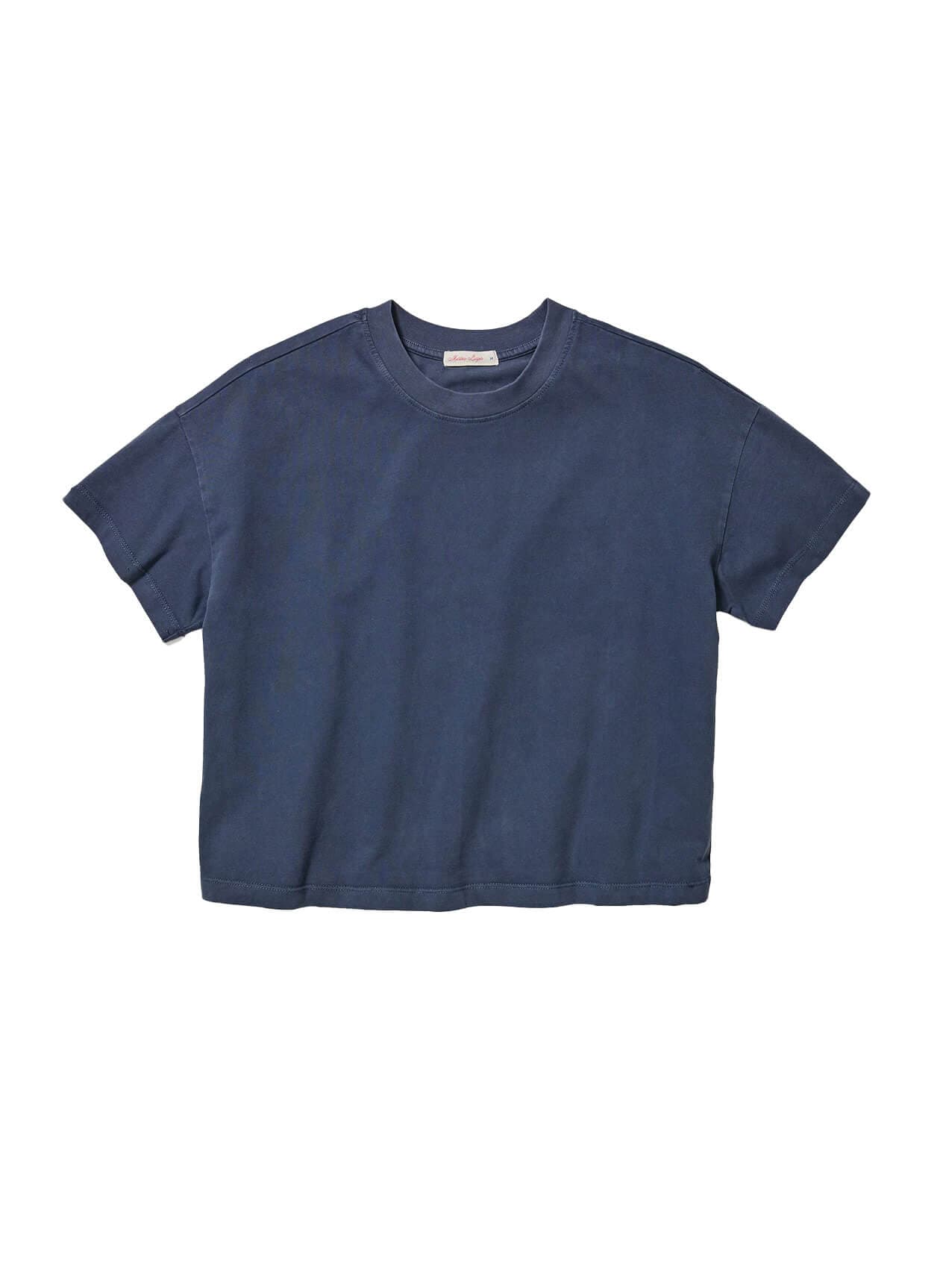 Marine Layer Women's Relaxed Cloud 9 Luxe Sueded T-Shirt - Navy LG