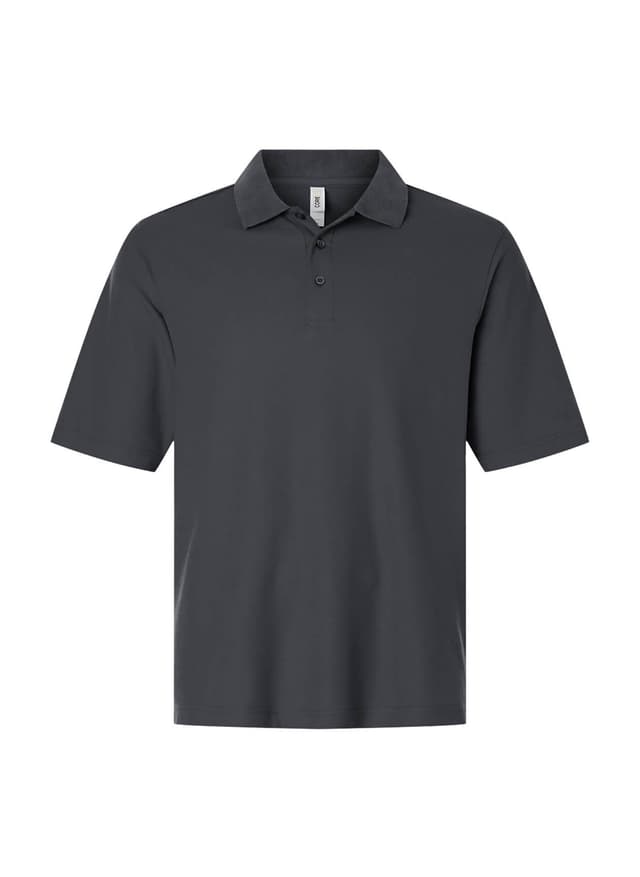Core 365 Men's Resolve CVC Performance Pique Polo - Dark Grey 3XL