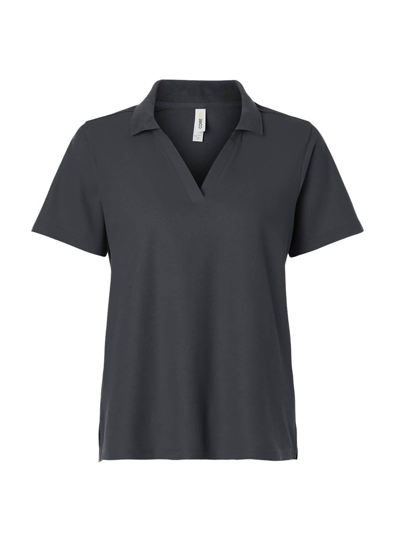 Core 365 Women's Resolve CVC Performance Pique Polo - Dark Grey 3XL