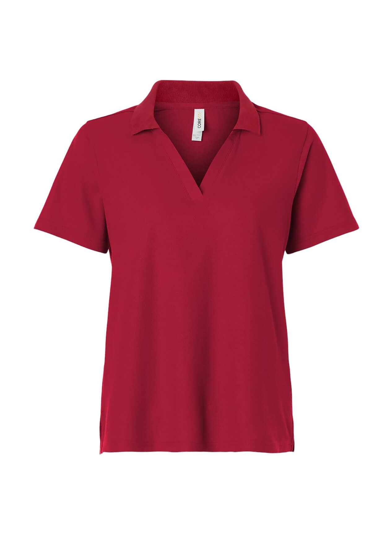Core 365 Women's Resolve CVC Performance Pique Polo - Red 3XL