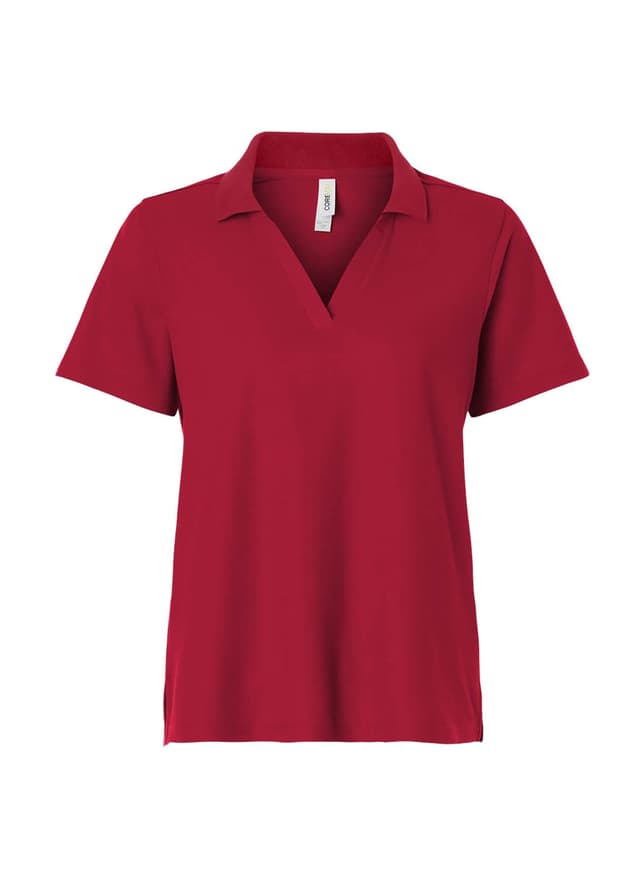 Core 365 Women's Resolve CVC Performance Pique Polo - Red 3XL