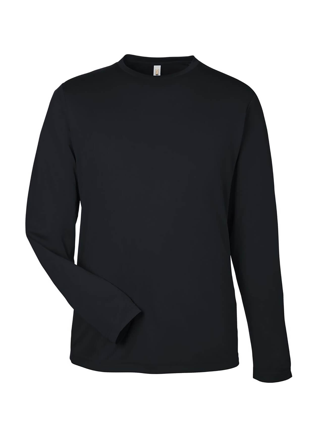 Core 365 Men's Capital Performance Long-Sleeve T-Shirt - Black 3XL
