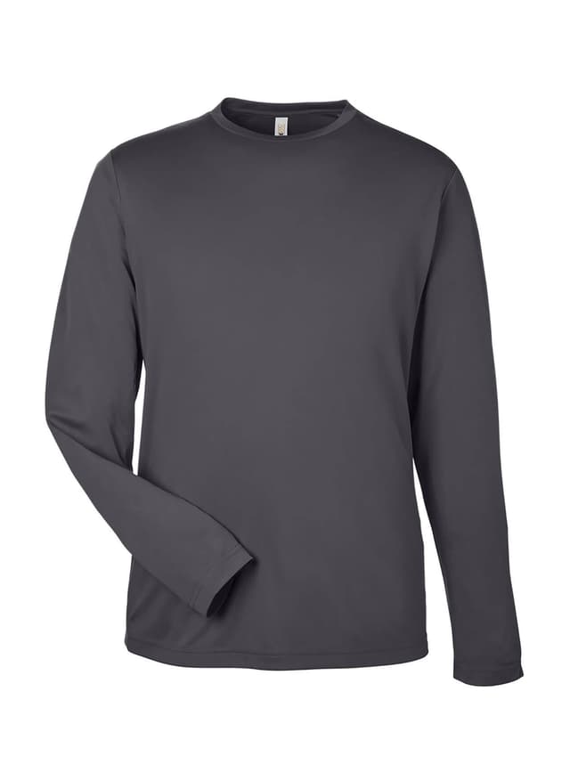 Core 365 Men's Capital Performance Long-Sleeve T-Shirt - Dark Grey 3XL