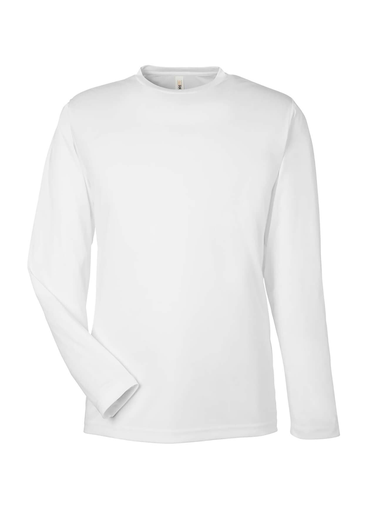 Core 365 Men's Capital Performance Long-Sleeve T-Shirt - White 3XL