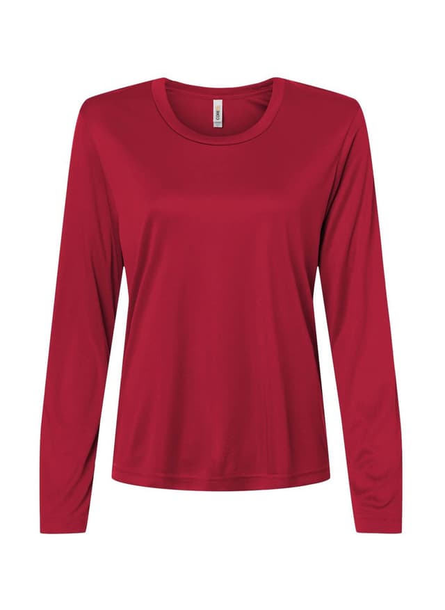 Core 365 Women's Capital Performance Long-Sleeve T-Shirt - Red 3XL