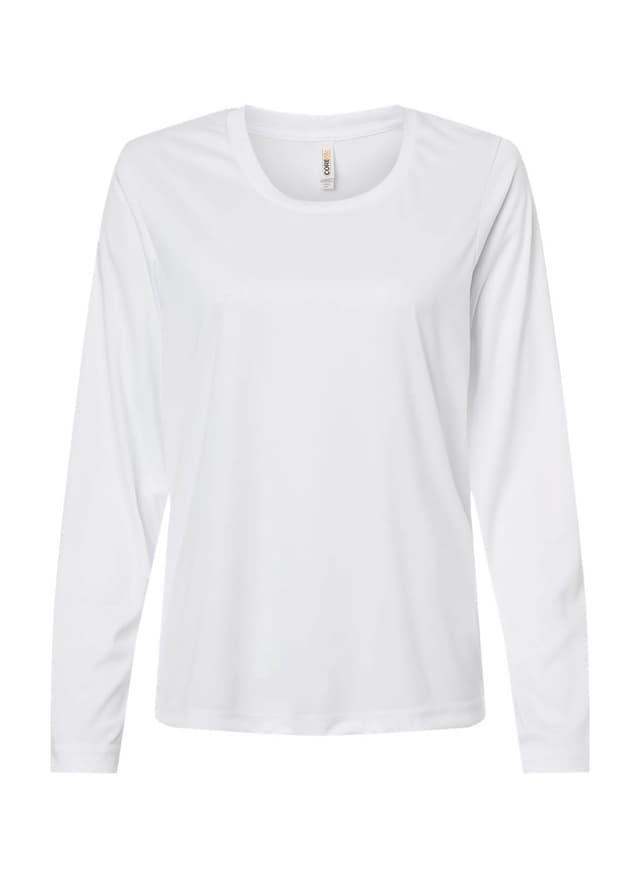 Core 365 Women's Capital Performance Long-Sleeve T-Shirt - White 3XL
