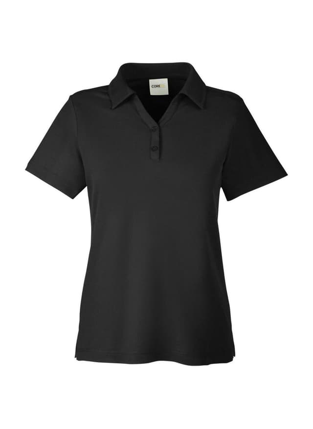 Core 365 Women's' Fusion ChromaSoft Pique Polo - Black 3XL