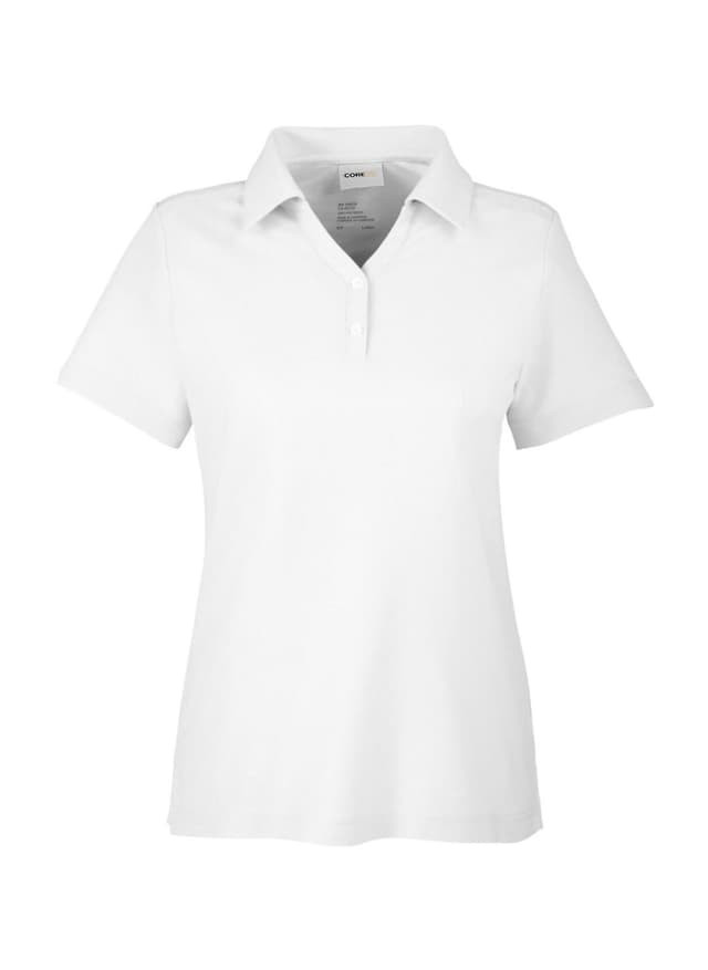 Core 365 Women's' Fusion ChromaSoft Pique Polo - White 3XL