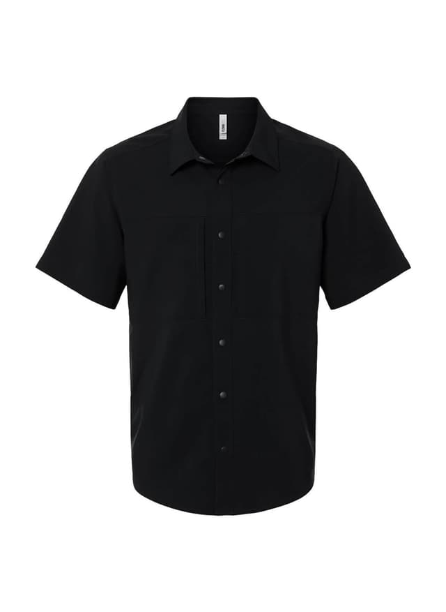 Core 365 Men's UltraUVP Shoreline Short-Sleeve Staff Shirt - Black 3XL