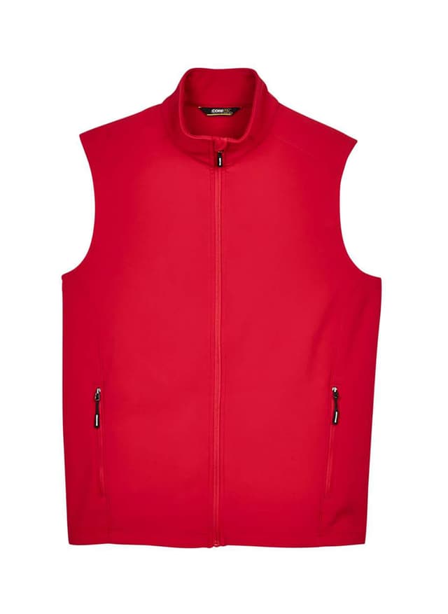 Core 365 Men's Cruise Two-Layer Fleece Bonded Soft Shell Vest - Red 3XL