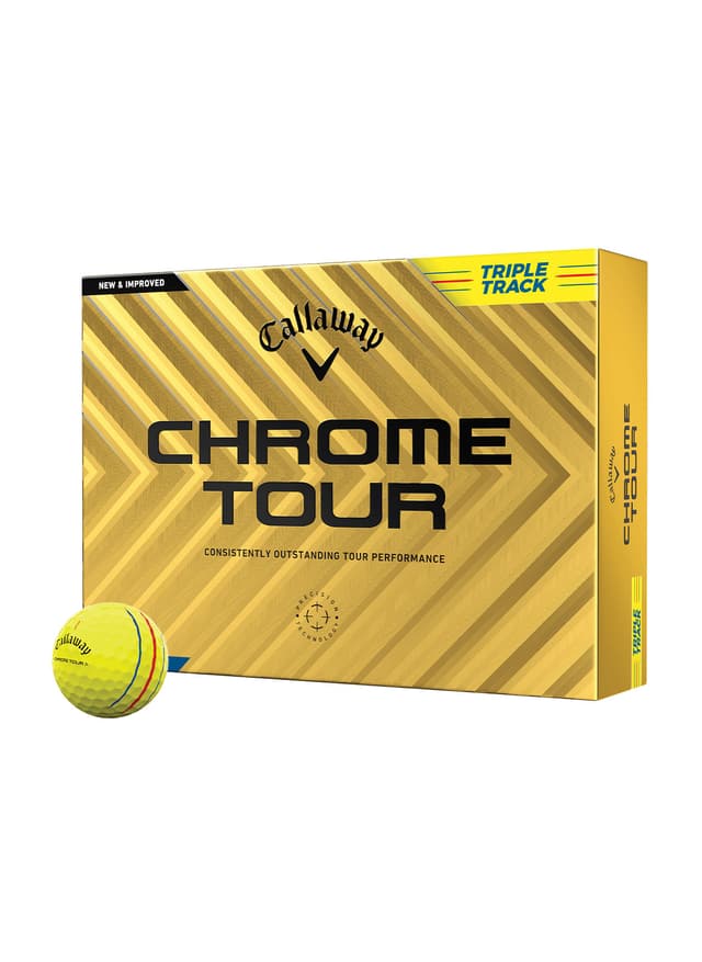 Callaway Golf Chrome Tour Triple Track 24 Golf Balls - Yellow MISC