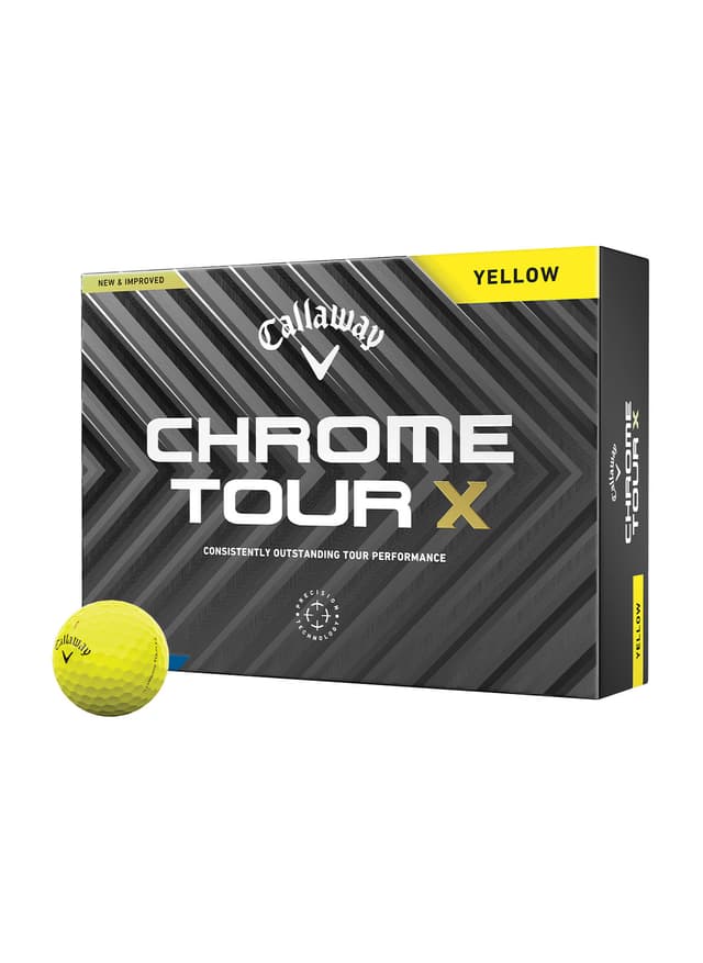 Callaway Golf Chrome Tour X 24 Golf Balls - Yellow MISC