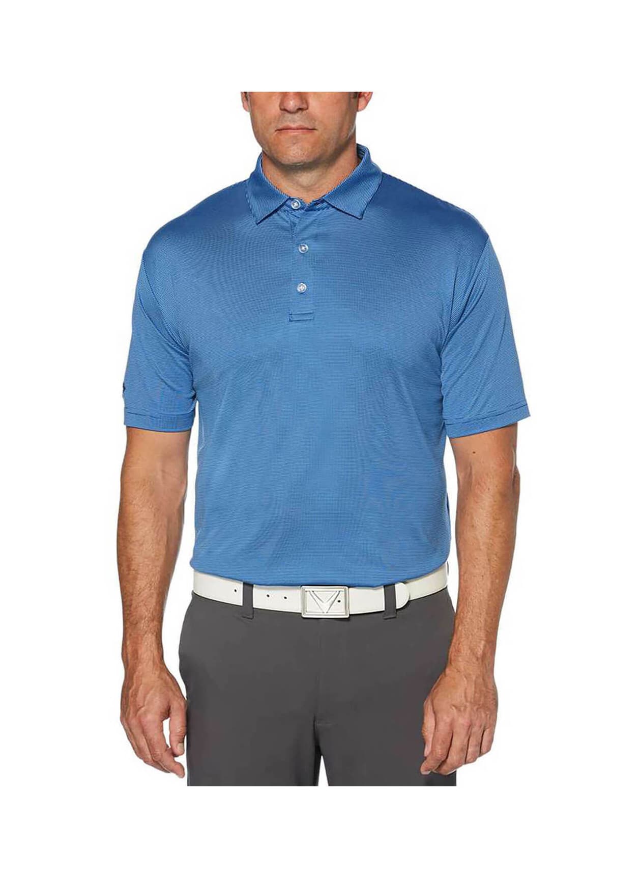 Callaway Golf Men's Fine Line Stripe Polo - Blue 3XL