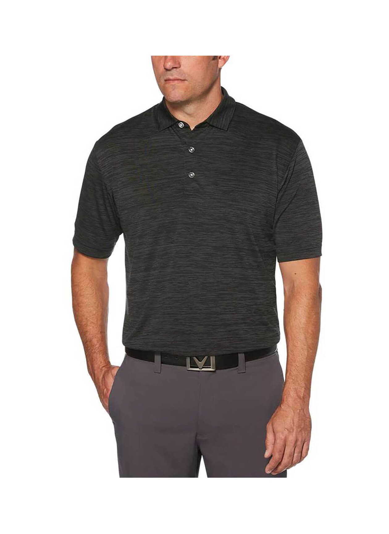 Callaway Men's Broken Stripe Polo - Black 3XL
