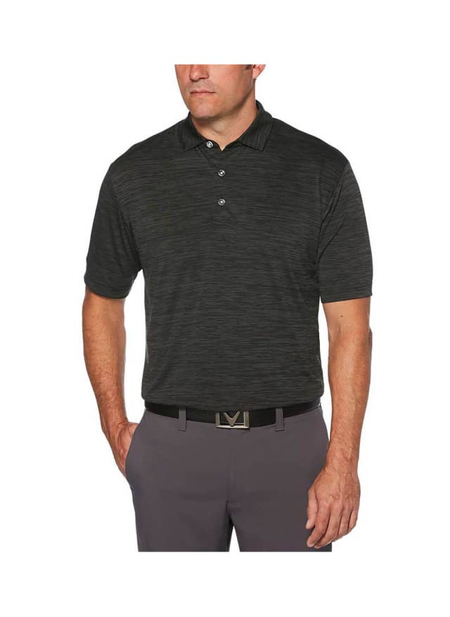 Callaway Men's Broken Stripe Polo - Black 3XL