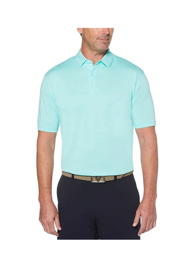 Callaway Men's Broken Stripe Polo - Cyan 3XL
