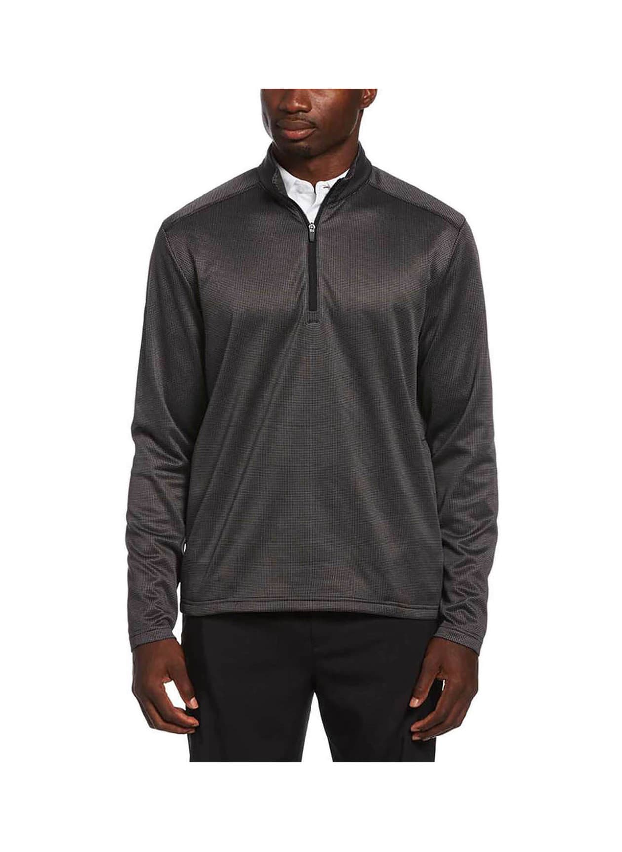 Callaway Golf Men's Houndstooth Quarter-Zip - Black 3XL