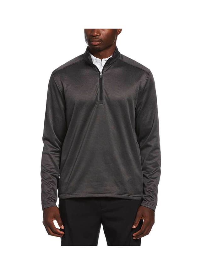 Callaway Golf Men's Houndstooth Quarter-Zip - Black 3XL