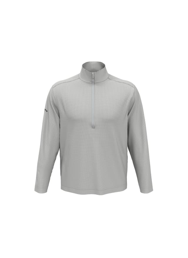 Callaway Golf Men's Houndstooth Quarter-Zip - White 3XL