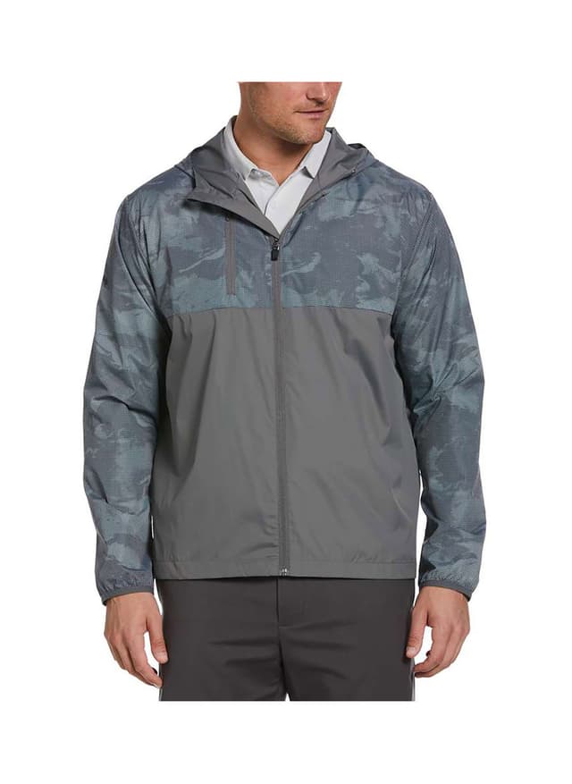 Callaway Golf Men's Packable Wind Jacket - Light Grey,Dark Grey 3XL
