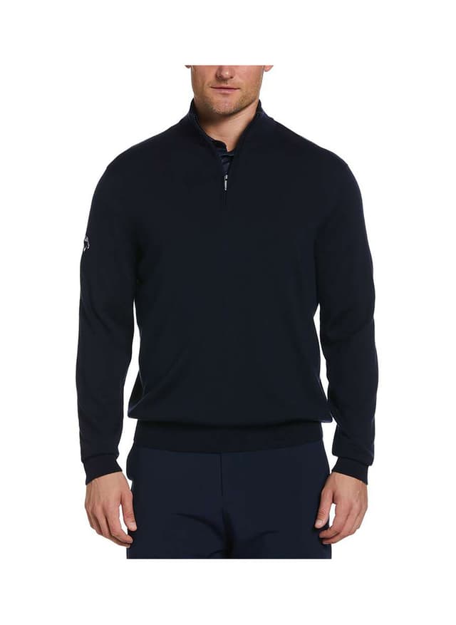 Callaway Golf Men's Quarter-Zip Merino Sweater - Navy 3XL