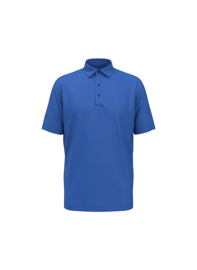 Callaway Golf Men's All-Over Stitched Chev Polo - Blue 3XL