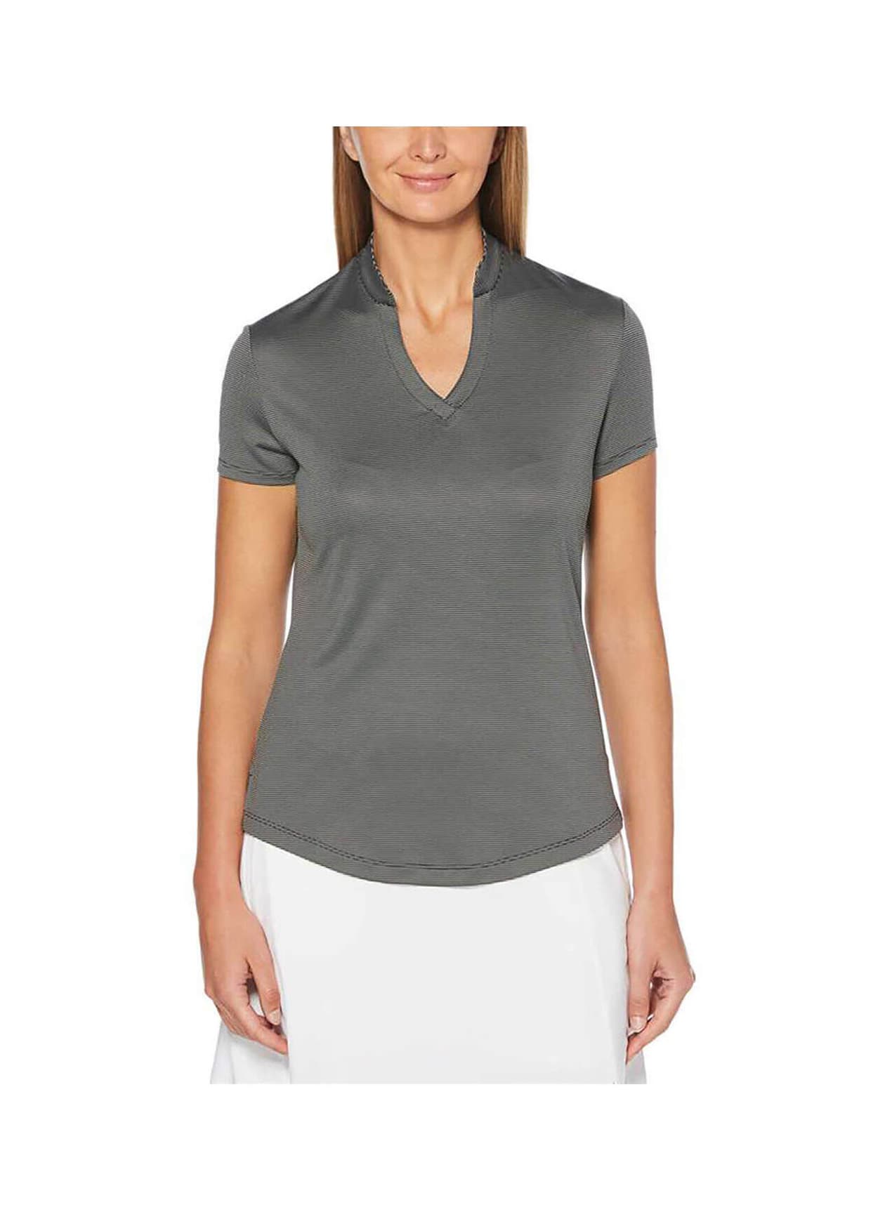 Callaway Golf Women's Fine Line Stripe Polo - Black 3XL