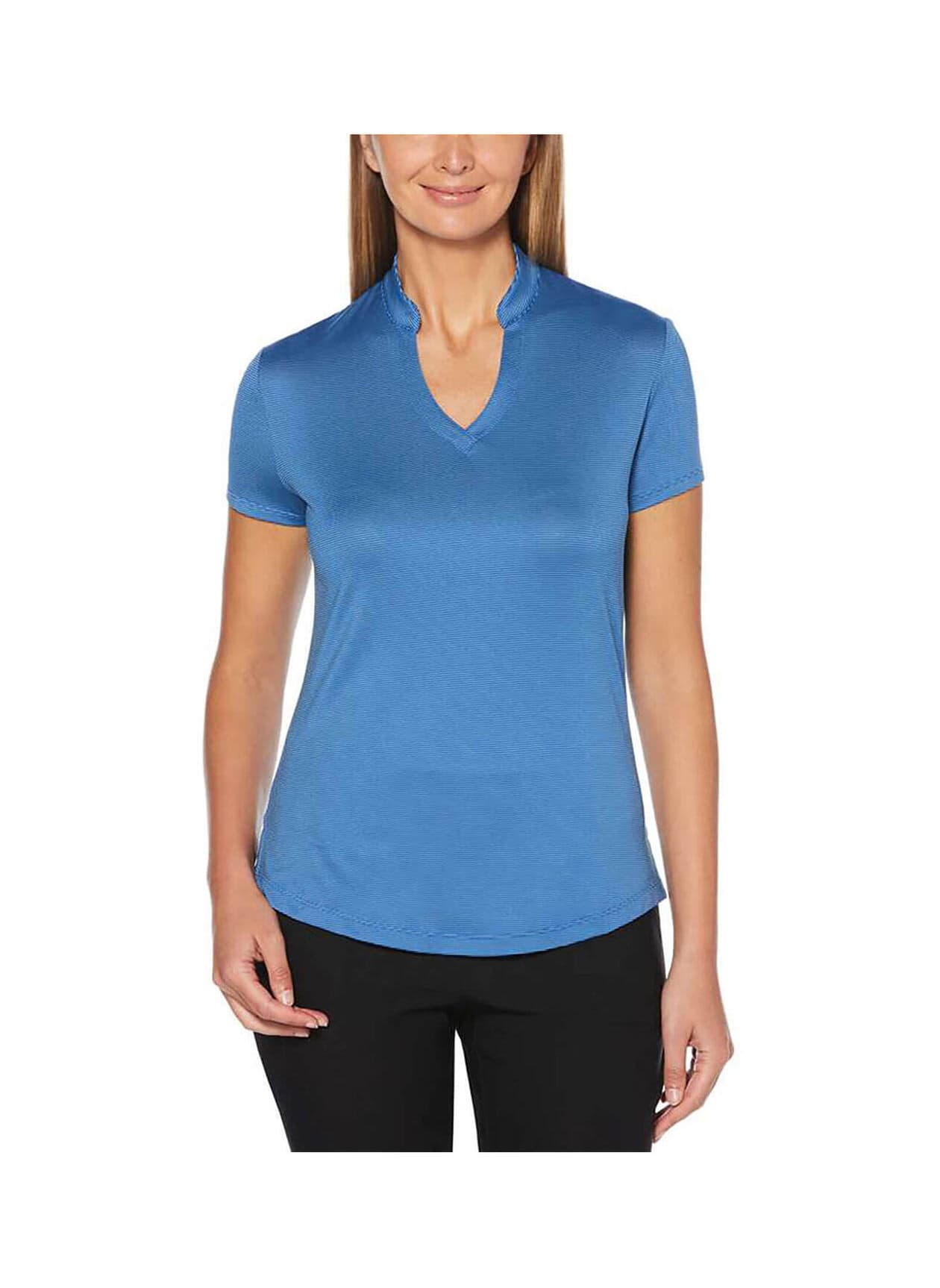 Callaway Golf Women's Fine Line Stripe Polo - Blue 3XL