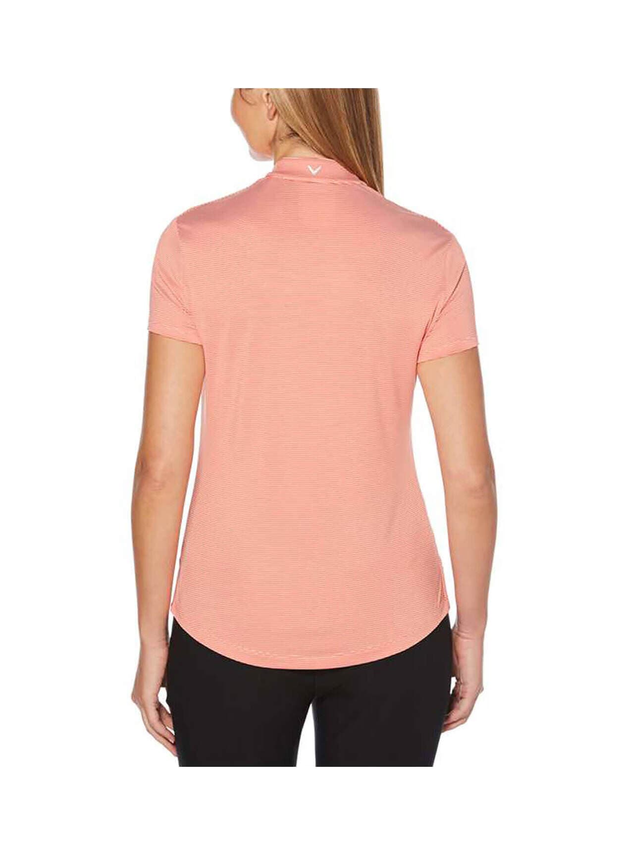 Callaway Golf Women's Fine Line Stripe Polo - Orange 3XL