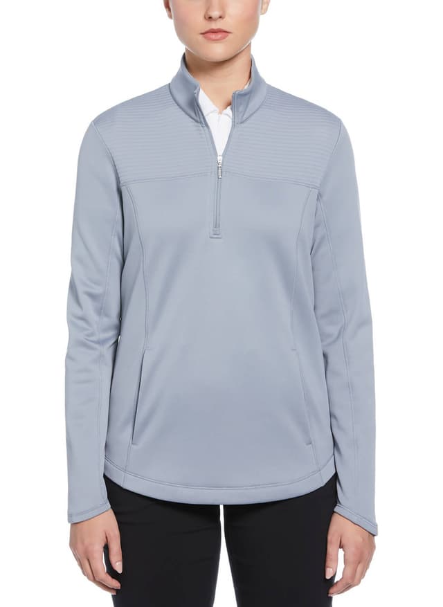 Callaway Golf Women's Ottoman Fleece Quarter-Zip - Light Grey 3XL