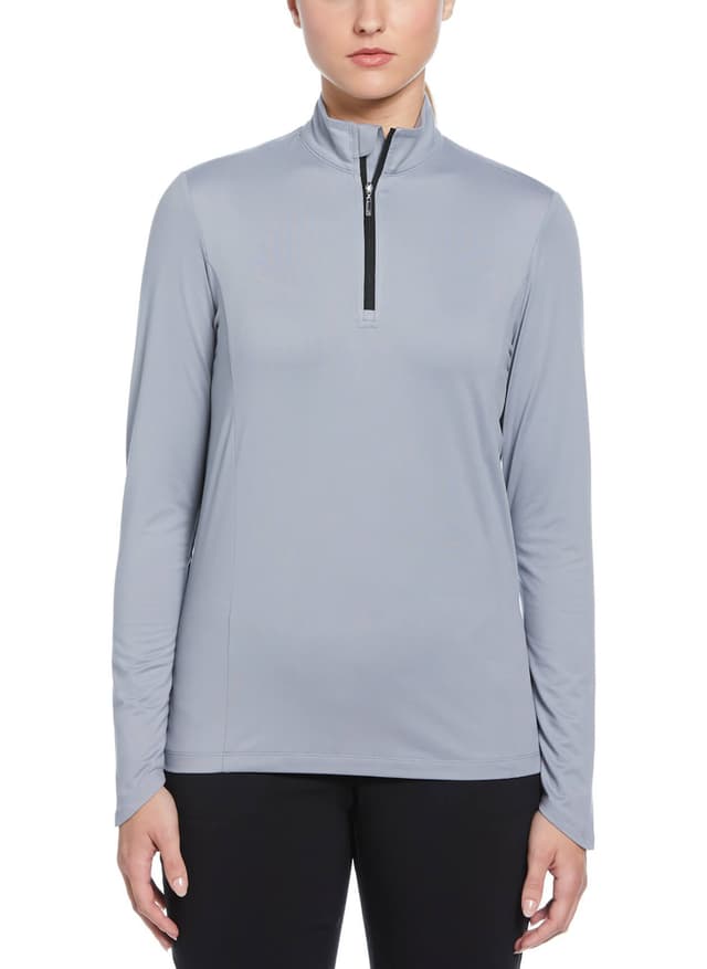 Callaway Golf Women's Lightweight Quarter-Zip - Light Grey 3XL