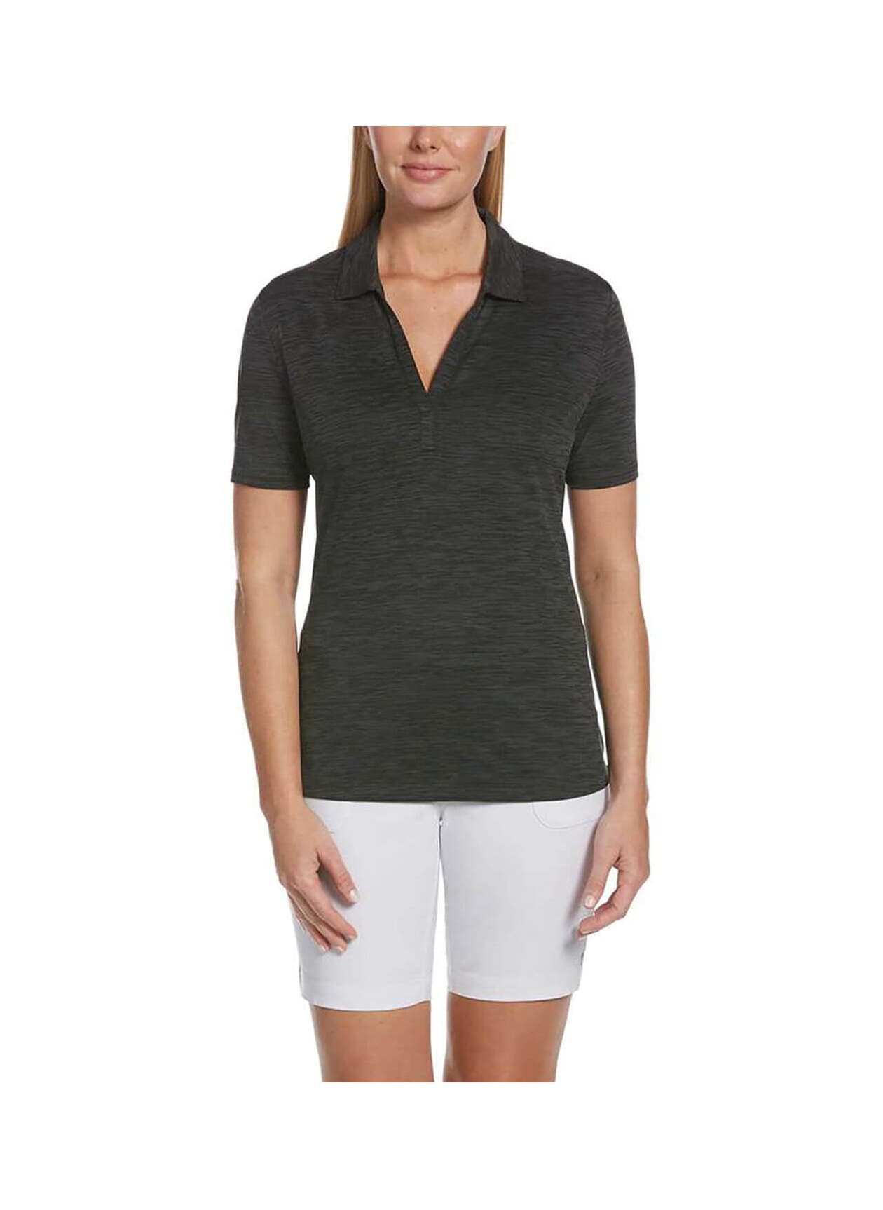 Callaway Women's Broken Stripe Polo - Black 3XL