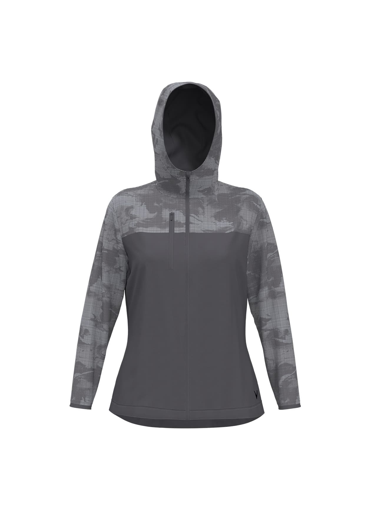 Callaway Golf Women's Packable Wind Jacket - Light Grey,Dark Grey 3XL