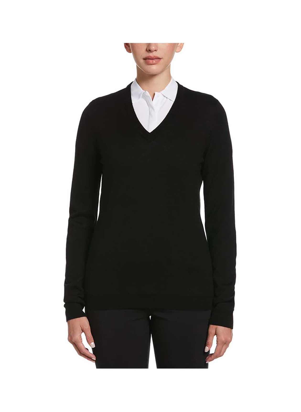 Callaway Golf Women's V-Neck Sweater - Black 3XL