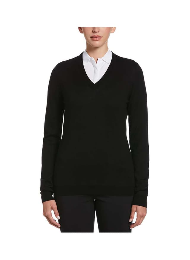 Callaway Golf Women's V-Neck Sweater - Black 3XL