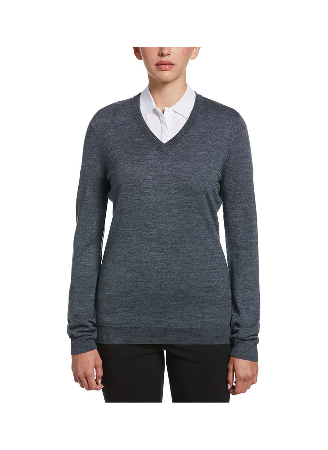 Callaway Golf Women's V-Neck Sweater - Dark Grey 3XL