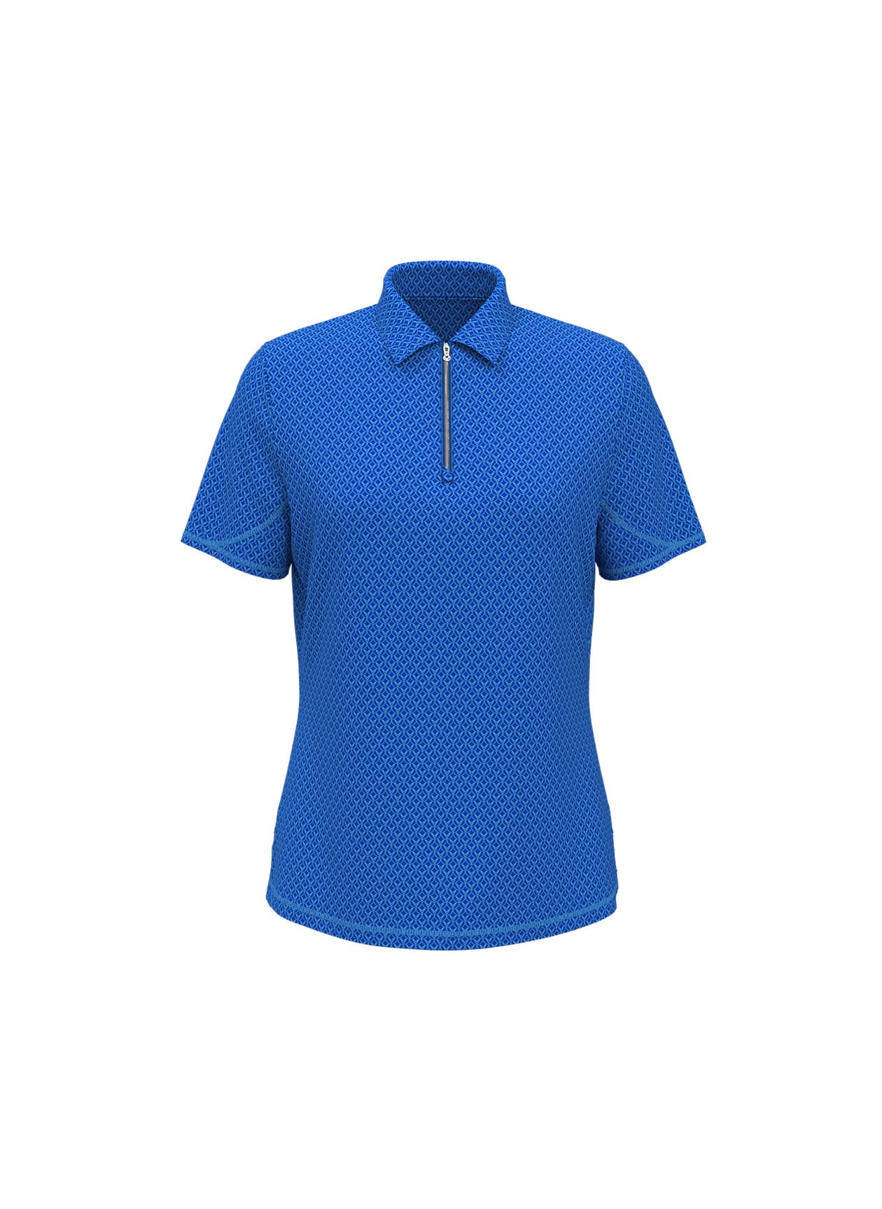 Callaway Golf Women's All-Over Stitched Chev Polo - Blue 3XL