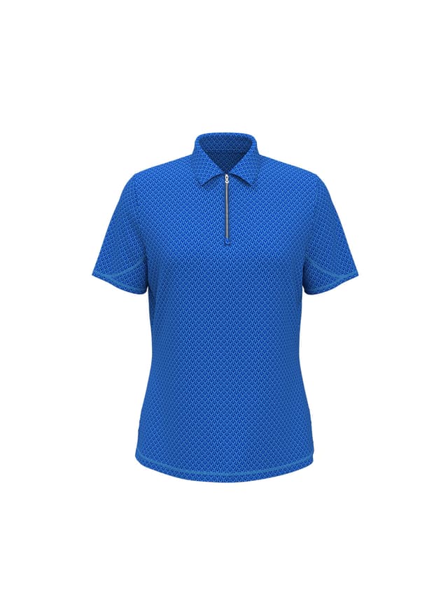 Callaway Golf Women's All-Over Stitched Chev Polo - Blue 3XL
