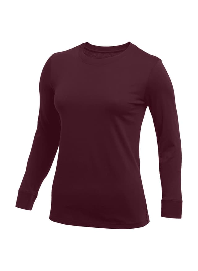 Nike Women's Long-Sleeve T-Shirt - Deep Maroon (669) LG