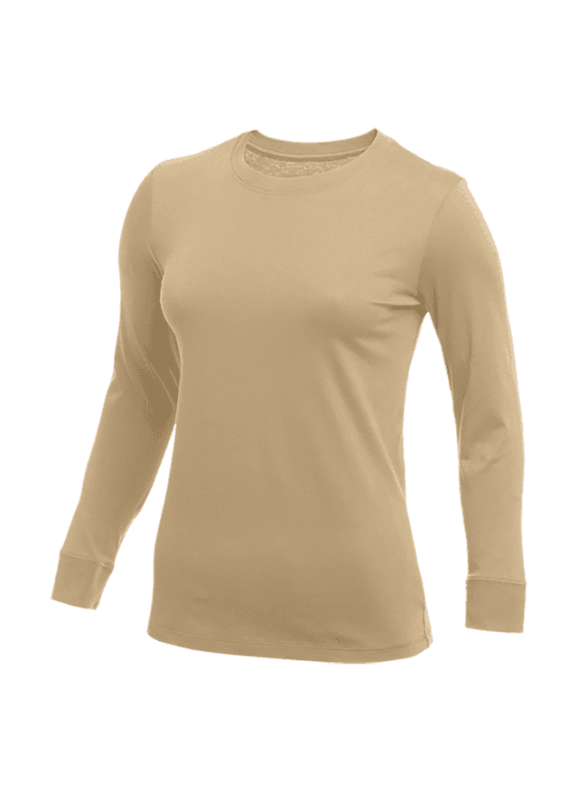 Nike Women's Long-Sleeve T-Shirt - Brown LG