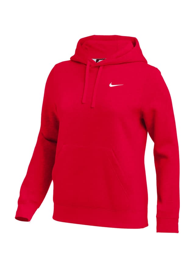Nike Women's Club Training Hoodie - Team Scarlet / White (657) LG