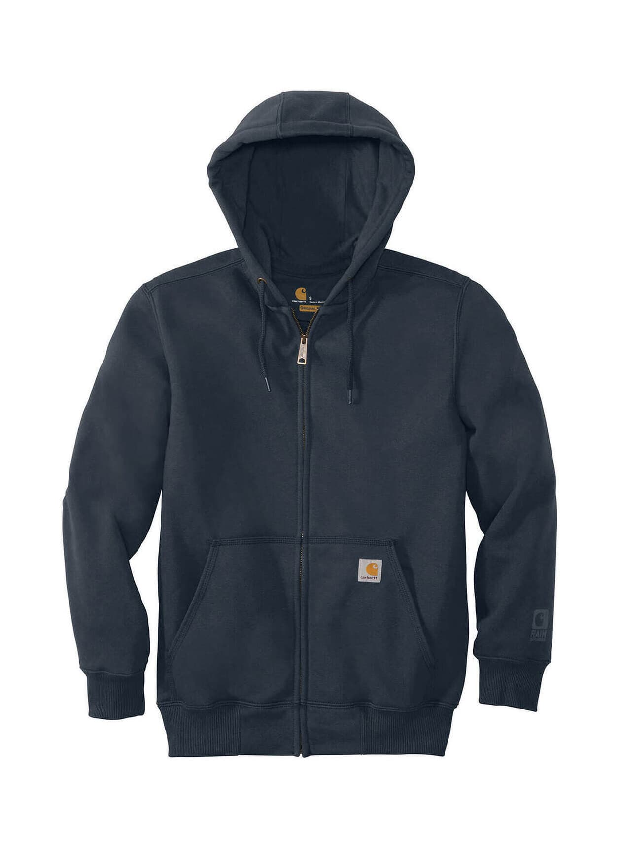 Carhartt Men's Rain Defender Paxton Heavyweight Hooded Zip-Front Sweatshirt - Navy 3XL