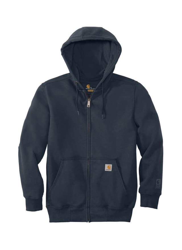Carhartt Men's Rain Defender Paxton Heavyweight Hooded Zip-Front Sweatshirt - Navy 3XL