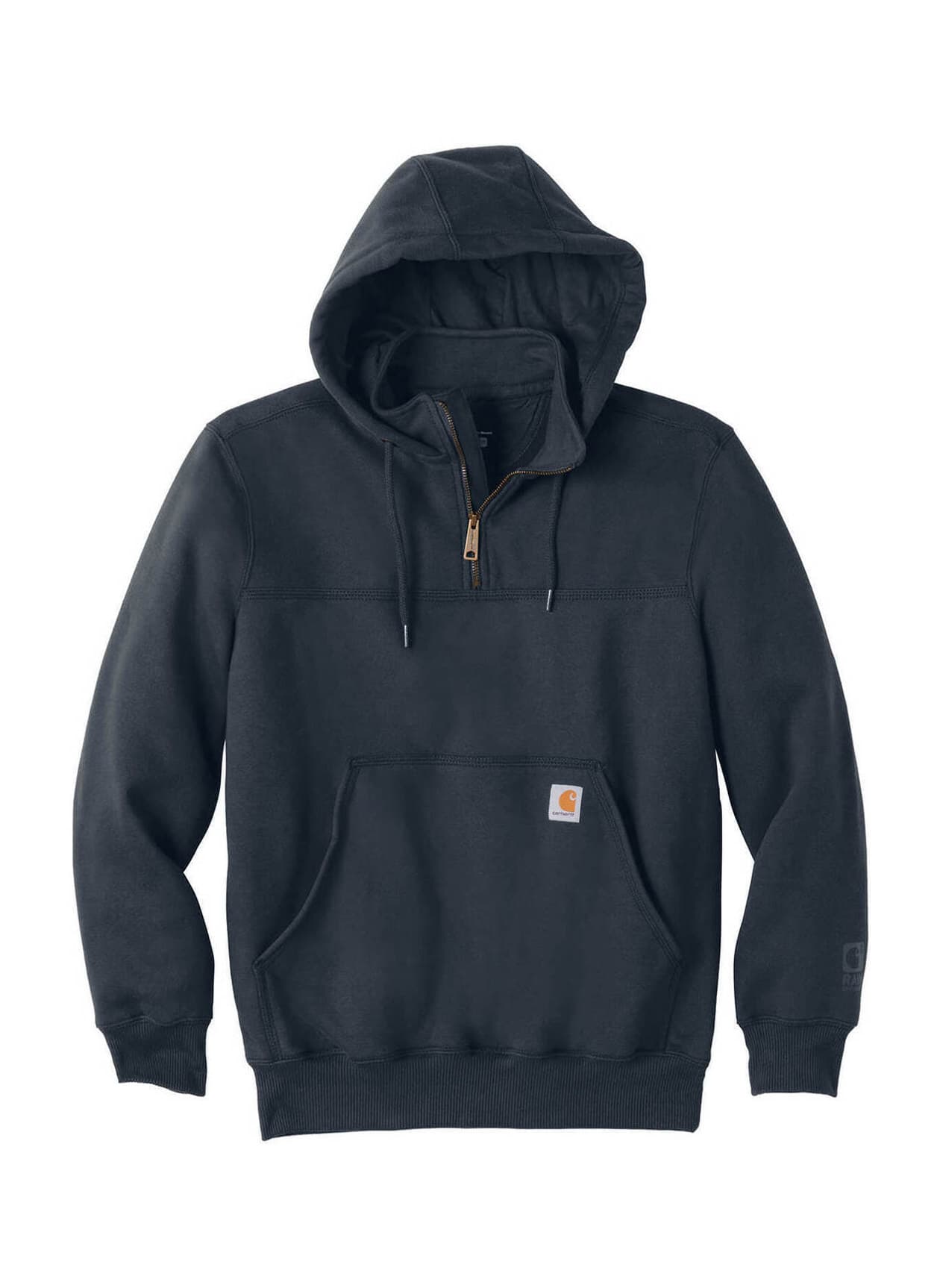 Carhartt Men's Rain Defender Paxton Heavyweight Hooded Zip Mock Sweatshirt - Navy 3XL