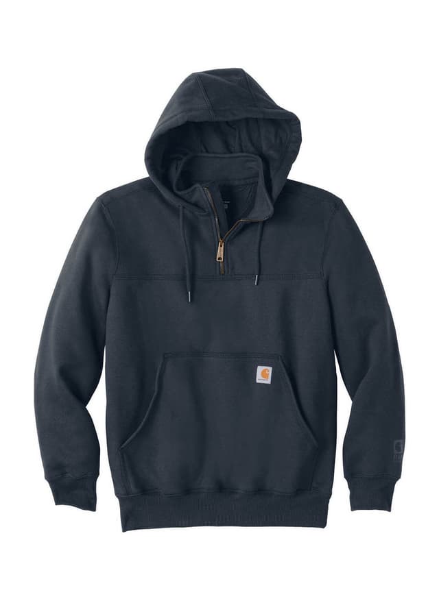Carhartt Men's Rain Defender Paxton Heavyweight Hooded Zip Mock Sweatshirt - Navy 3XL