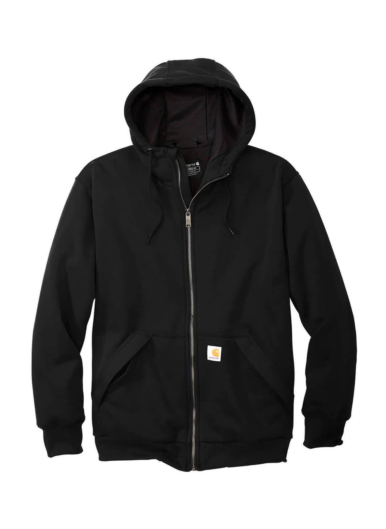 Carhartt Men's Midweight Thermal-Lined Full-Zip Hoodie - Black 3XL