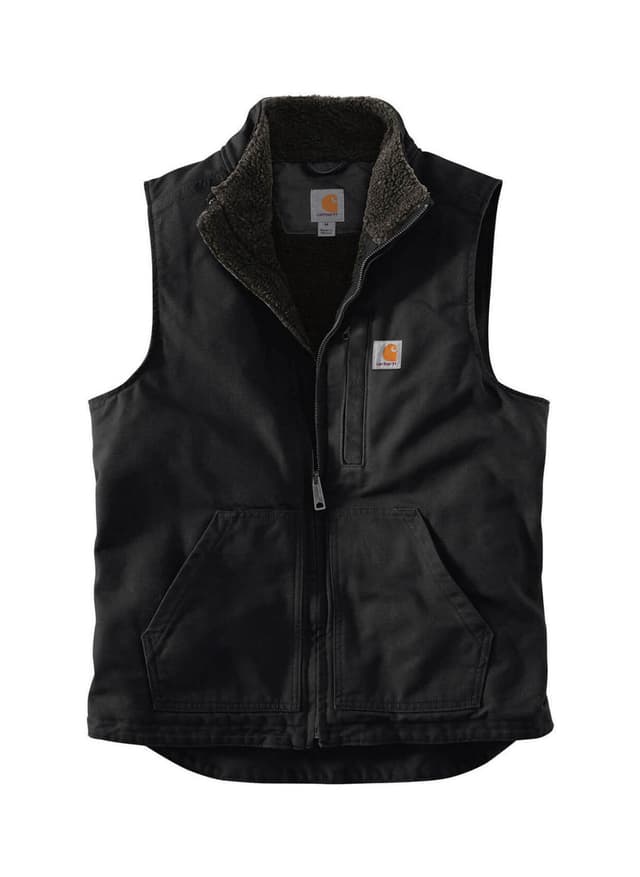 Carhartt Men's Sherpa-Lined Mock Neck Vest - Black 3XL
