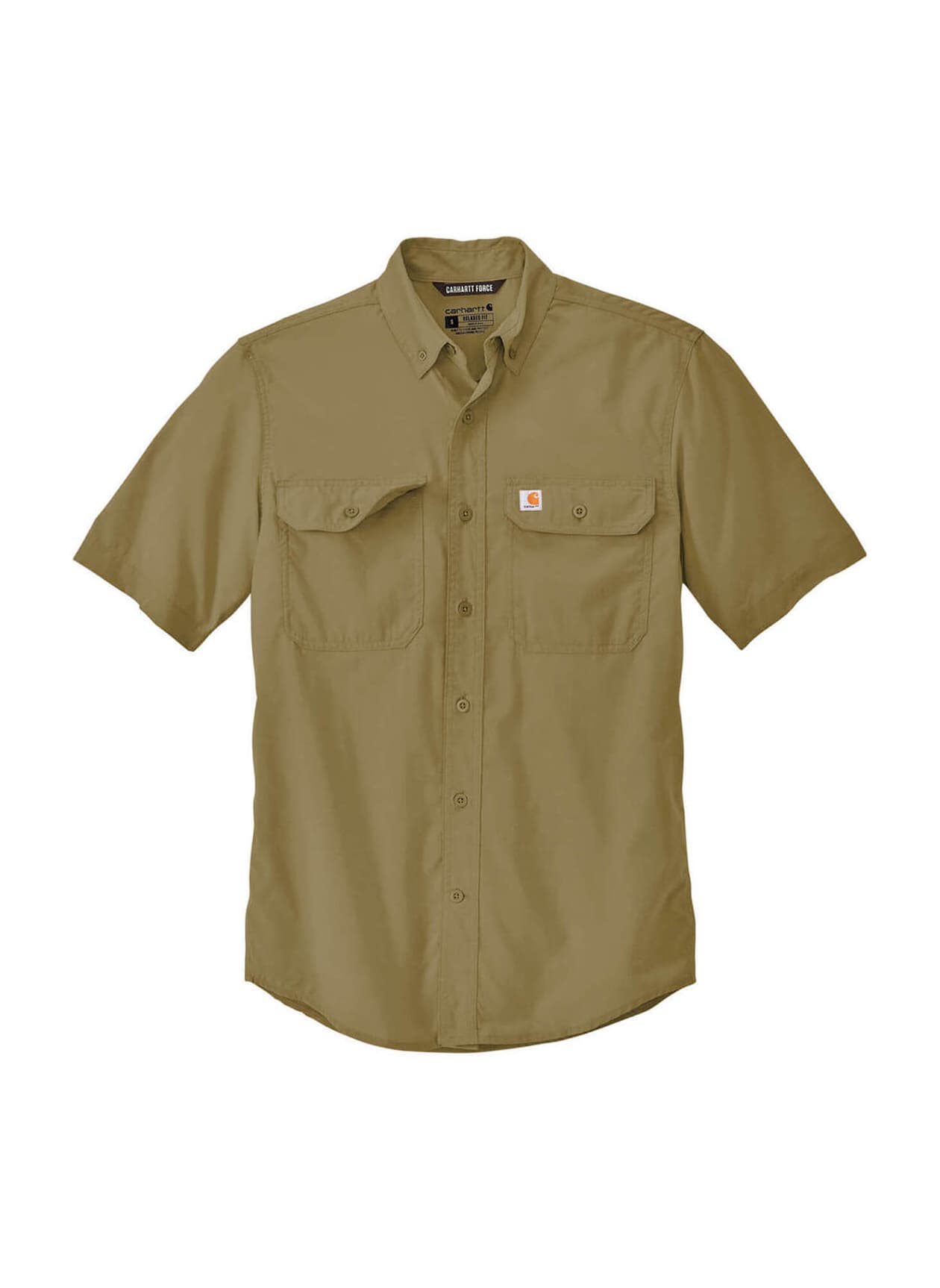 Carhartt Men's Force Solid Short-Sleeve Shirt - Brown 3XL